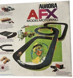 Vintage 1960's Aurora AFX Model Motoring Electric Race Track & Accessories In Original Box