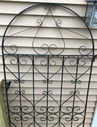 Fabulous Large Vintage Architectual Wrought Iron Garden Gate, Great Patina, 36.5'W X 75'Thick X 74.5'H
