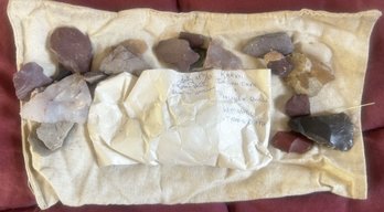 Lot Of Native American Flint Chips Gathered From Rome Hill Area, Wyoming