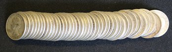 Roll Of 40 Silver 1935-P Washington Quarters - Circulated