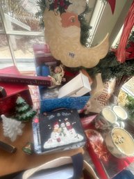 Christmas & Holiday Lot Including Wreaths, AnnaLee, Table Top Items, And A Whole Lot More