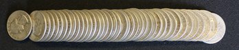 Roll Of 40 Silver 1941-P Washington Quarters - Circulated