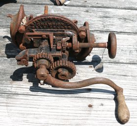Antique Cast Iron Mixter's Patent Champion Self Feeder - Saw Sharpener