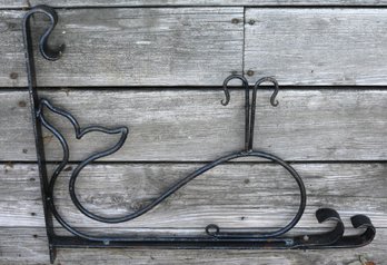 Wrought Iron Hanging Bracket Of A Spouting Whale