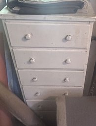 Vintage 6-Drawer Painted White Lingerie Chest Of Drawers & Contents - 17.5'W X 11.5'D X 42'H