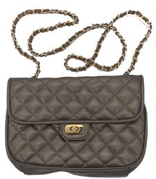 Classic B.H. Smith Shoulder Bag Purse With Gold Chain And Quilted Pattern