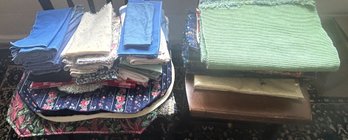 Various Table Linens - Dish Clothes, Napkins And Placemats, Various Patterns, Themes And Quantities