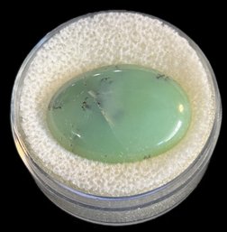 15.28 Ct Oval Pale Green Nephrite Jade Stone, 24x18mm