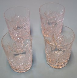 Four Crystal Highball Glasses - 4' High