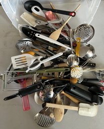 Tub Full Of Kitchen Hand Tools Perfect For Your Camp