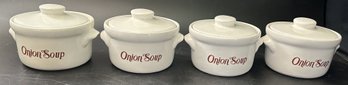 4 Sets Ceramic Onion Soup Bowls With Lids,5.25' Diam.
