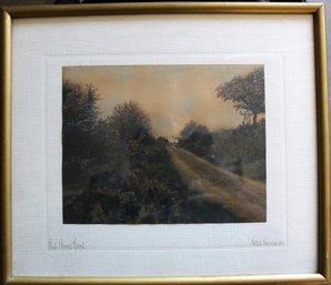Framed Fred Thompson Hand Colored Photograph - Title: 'the Home Road'
