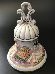 Vintage Italian Capodimante Style Porcelain Bell, 4-3/8' Diam. X 5-3/4'H
