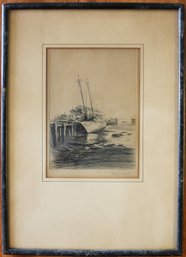 Signed Print By William Bicknell - May Be One Of His Works From Provincetown