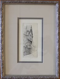 Framed And Signed Etching By John Taylor Arms - 1924
