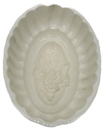 Vintage Oval German Ceramic Jello Mold, 5.5' X 3.75' X 2.5'H