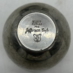 6 Pcs Vintage Steiff Pewter Jefferson Cups, 3.25' Diam. X 2.5'H