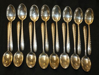 Sixteen Towle Sterling Teaspoons - Silver Flutes Pattern - 12.20 Ozt