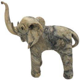 Vintage Carved Baby Bull Elephant, 8' X 7.5'H