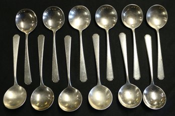 Twelve Sterling Silver Soup Spoons By Weidlich Bros. - 12.28 Ozt