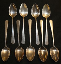 Nine Sterling Silver Tablespoons  By Weidlich Bros. - 12.20 Ozt