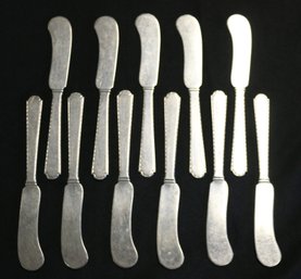 Eleven Sterling Silver Butter Knives By Weidlich Bros. - 9.54 Ozt