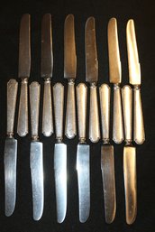 Twelve Sterling Handle Dinner Knives By Weidlich Bros. - Blades Are Stainless Steel