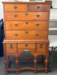 Nice Early 18thC William And Mary Chest-on-Stand