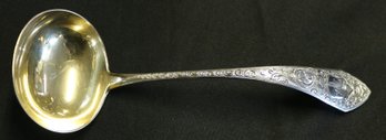 Sterling Silver Ladle - 5.5 Ozt - Finely Engraved Handle - Gold Wash Cup