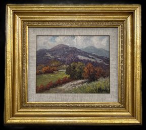 Well Framed White Mountains Artist Harry Hambro Howe, Oil On Board, Probably Mount Madison & Mount Adams