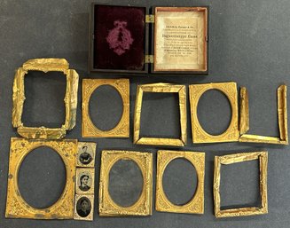Union Daguerreotype Case By Littlefield, Parsons & Co, Pat. Apr 21, 1857 And Gold Frames