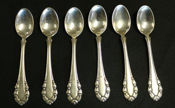 Georg Jensen Six Antique Lily Of The Valley Silver Spoons - Made Before 1927 - 3.70 Ozt