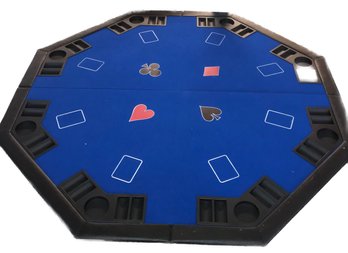 Vintage Table-Top 8-Person Folding Poker Game Table