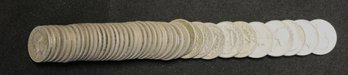 Roll Of 40 1943-P Silver Washington Quarters - Better Than Average Circulated