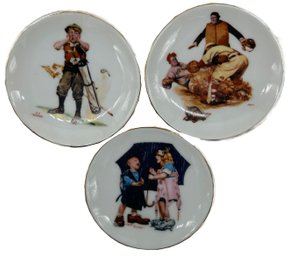 2 Pcs Vintage SMALL 3.25' Diam. Collector Plates, The Liberty Magazine Collection