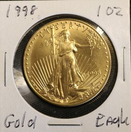 1998 United States Mint Gold Eagle - 1 Oz .999 Fine Gold - $50 Gold Bullion Coin