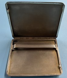 1935 Art Deco William Neale & Sons Ltd English Sterling Silver Cigarette Case, 3-7/8' X 3-3/8', 92.85 Dwt