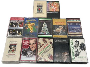 12 Pcs Vintage Cassette Tape, Christmas Music, Camelot, Fleetwood Mac & Never Die Young