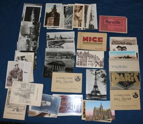 Group Of 65 Plus European Postcards Plus Photo Books And Postcard Books