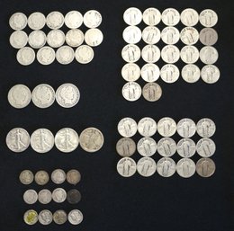 Mixed Lot Of Silver Coins - See Below For List - $17.45 In Face Value