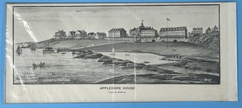 1892 Greaves Lithograph-Appledore House On Appledore Island, Isles Of Shoals, Laighton Brothers, 15.75' X 7'H