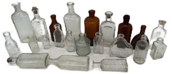 22 Antique & Vintage Glass Bottles