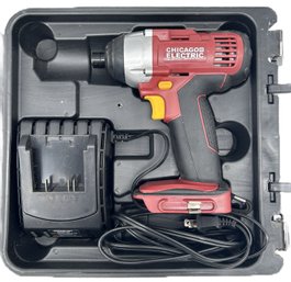 Chicago Electric Battery Operated Drill & Plastic Case With Charger