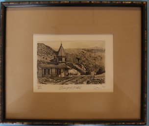 Framed And Signed Print Of Crawford Notch Railroad Depot - 86/200 1997