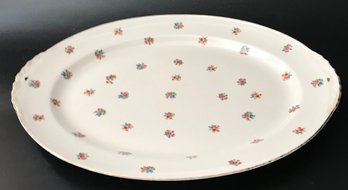 Vintage Oval Porcelain Serving Platter  15.5' X 12.25', Marked 'Eggshell Nautilus, USA'