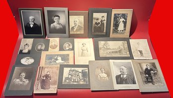 Lot Of Antique Photograph And Cabinet Cards, Various Sizes