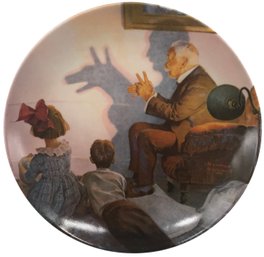 Knowles Porcelain Collector Plate - Norman Rockwell - The Shadow Artist #6577A