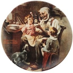 Knowles Porcelain Collector Plate - Norman Rockwell - The Toy Maker #12939B