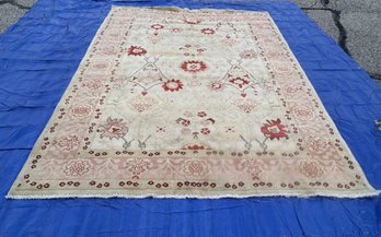 Rectangular Neutral Color Oriental Carpet, 7'11' X 10'6'