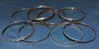 Eight Sterling Silver Bracelets